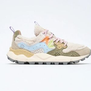 Shoes Flower Mountain Yamano 3 sneakers Women's 9.5 Men's 8 Suede/Teddy Floral